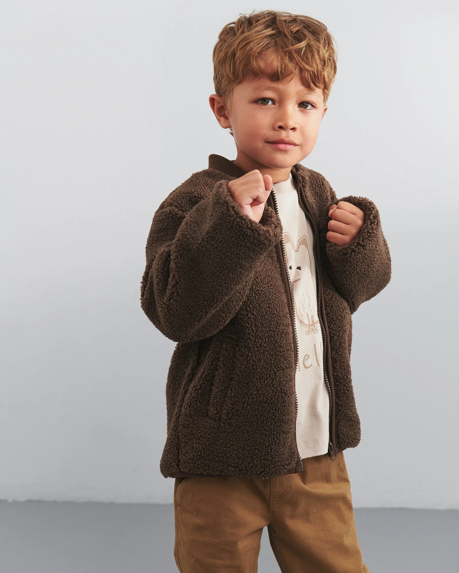 Teddy Jacket - Kids - Dark Earth