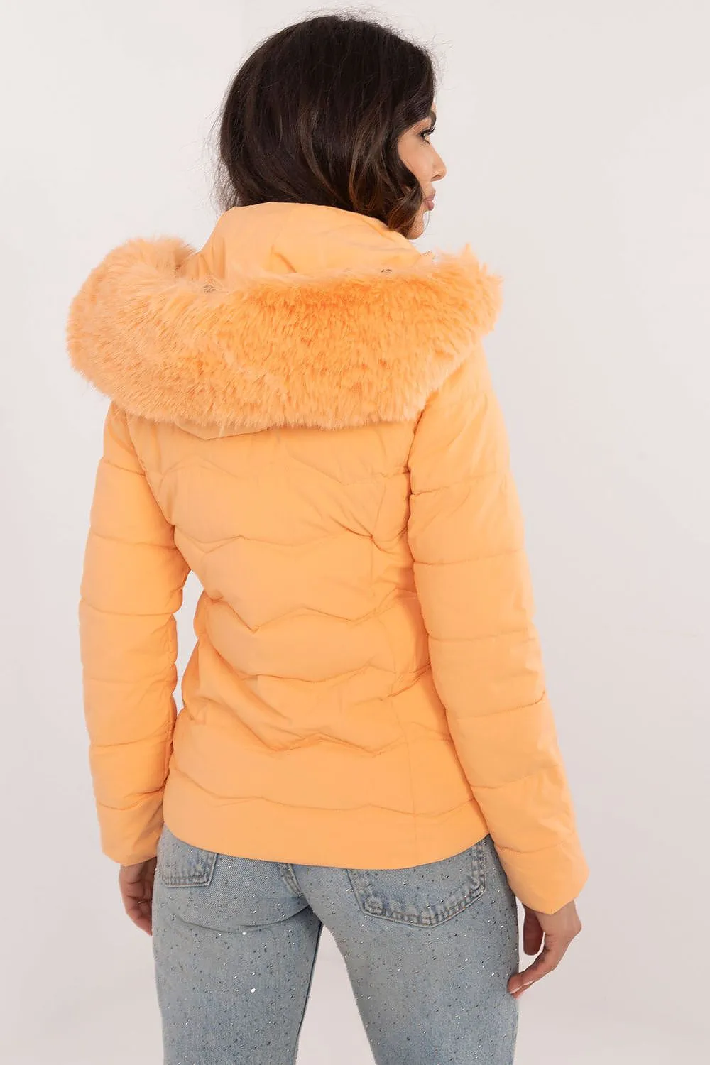 TEEK - Slim Thick Hip Cut Plush Hood Jacket