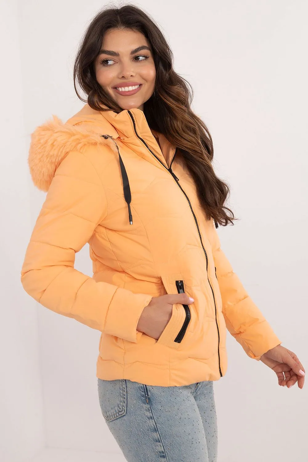 TEEK - Slim Thick Hip Cut Plush Hood Jacket