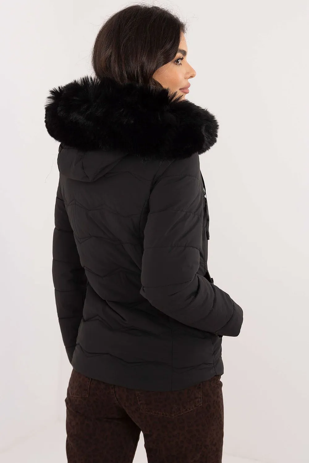 TEEK - Slim Thick Hip Cut Plush Hood Jacket