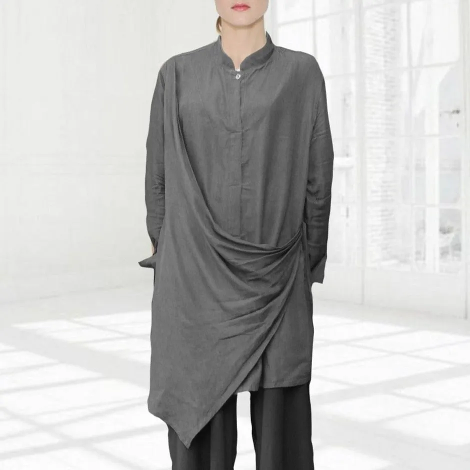 Tencel drape tuniek-jurk  / tencel drape tunic dress