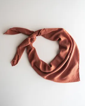 'The Classic' Washable Silk Scarf in Terra Cotta