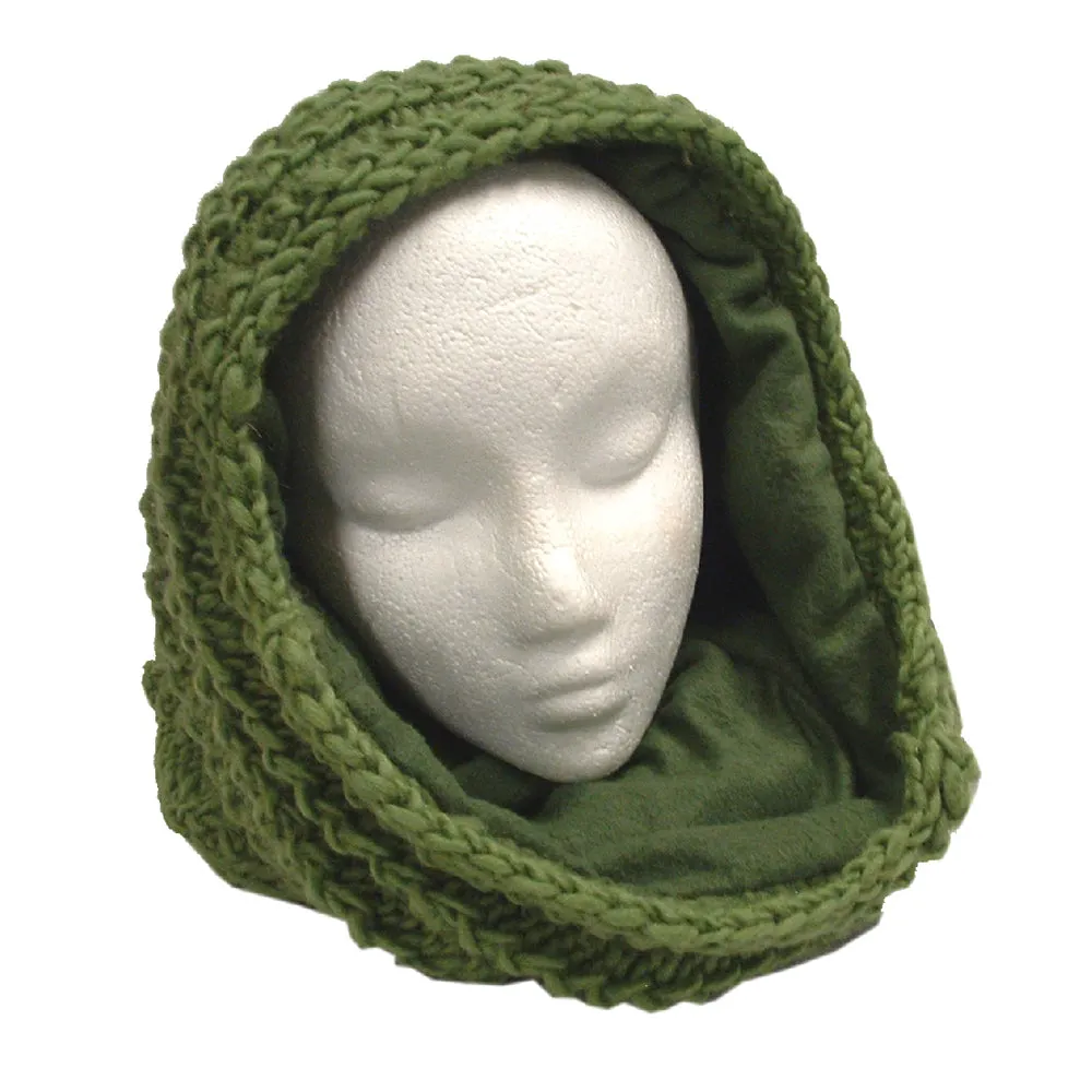 Thick Fleece Lined Mobius Scarf/Hoodie