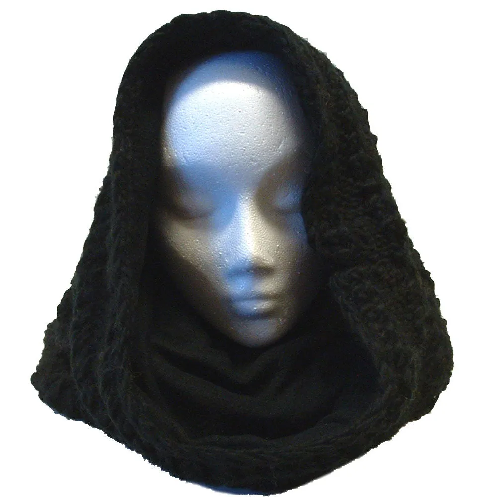 Thick Fleece Lined Mobius Scarf/Hoodie