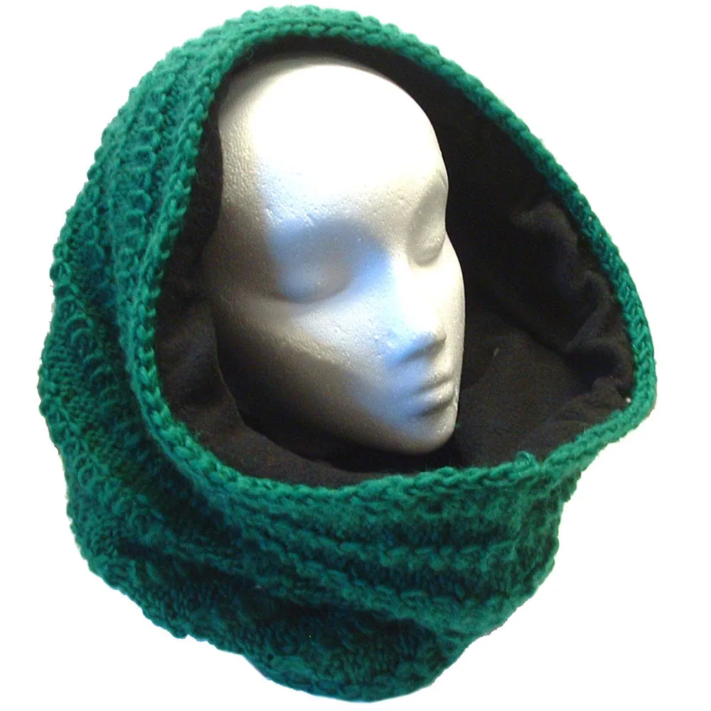 Thick Fleece Lined Mobius Scarf/Hoodie