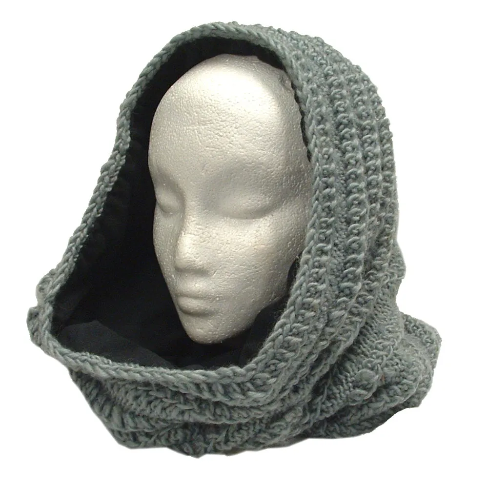 Thick Fleece Lined Mobius Scarf/Hoodie