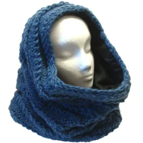 Thick Fleece Lined Mobius Scarf/Hoodie