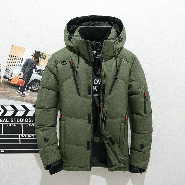 Thick Warm Winter Coat Men Hooded Casual Outdoor Man Down Jacket Parka Fashion Windbreaker Mens Overcoat