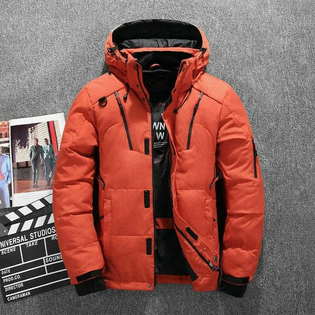 Thick Warm Winter Coat Men Hooded Casual Outdoor Man Down Jacket Parka Fashion Windbreaker Mens Overcoat