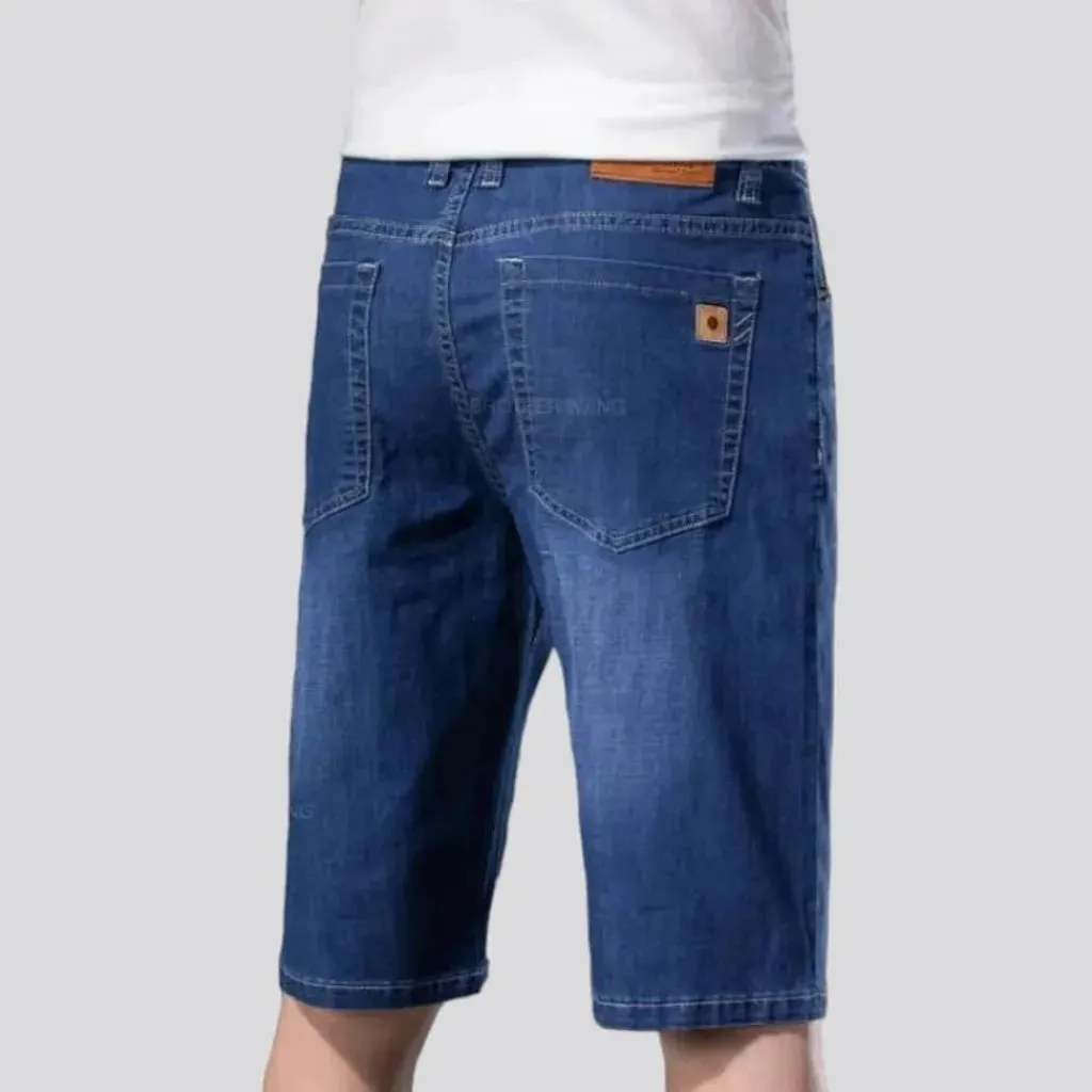 Thin straight men's jean shorts