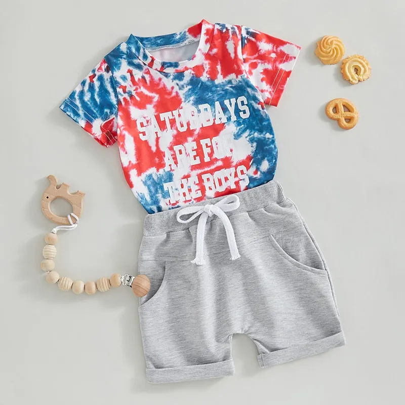 Tie Dye Boys Clothes Set , Newborn to 3 years