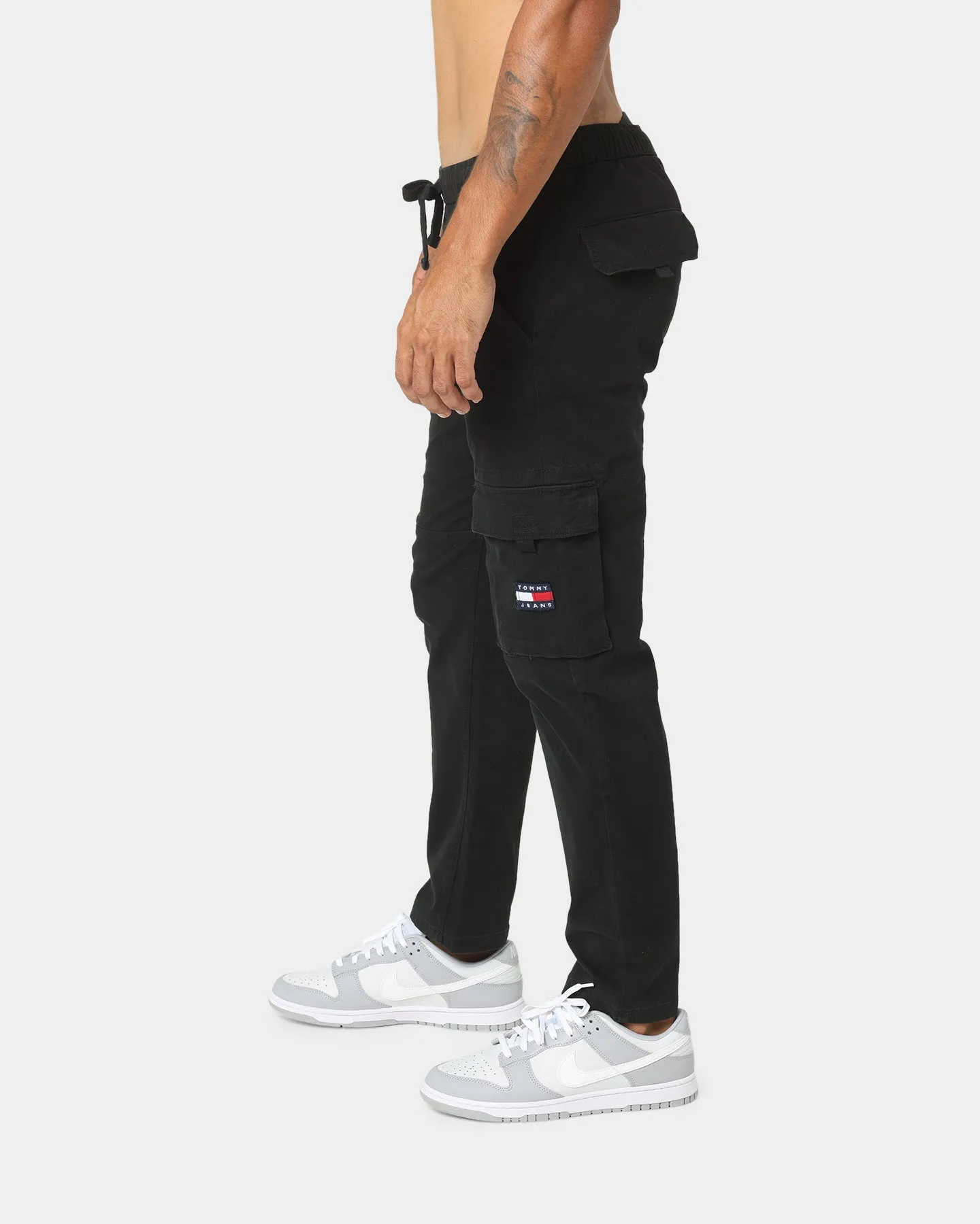 Tommy Jeans Dad Dobby Cargo Track Pants Black