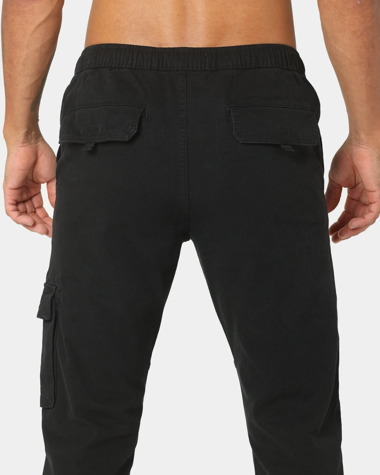 Tommy Jeans Dad Dobby Cargo Track Pants Black