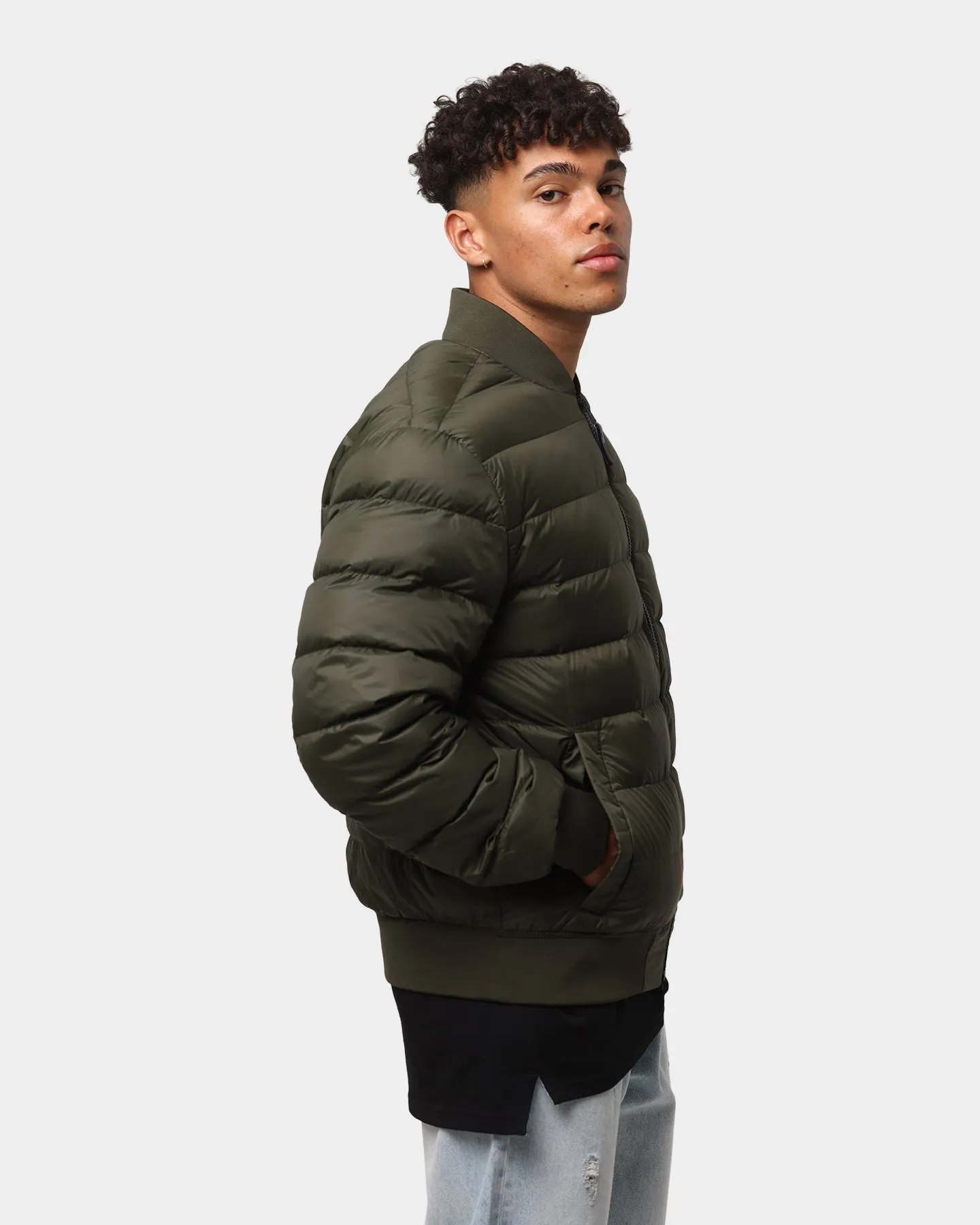 Tommy Jeans Light Down Bomber Jacket Dark Olive