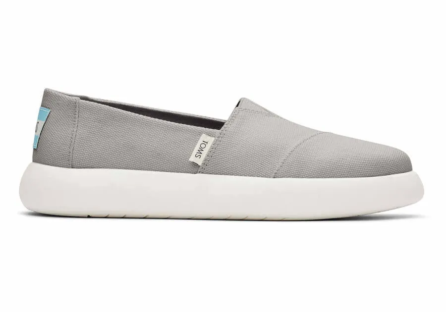 Toms Womens Alpargata Mallow Drizzle Grey Heritage Canvas