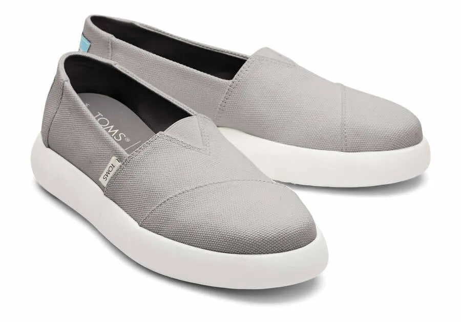 Toms Womens Alpargata Mallow Drizzle Grey Heritage Canvas