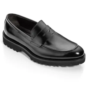 Tory Black Calf Penny Loafer