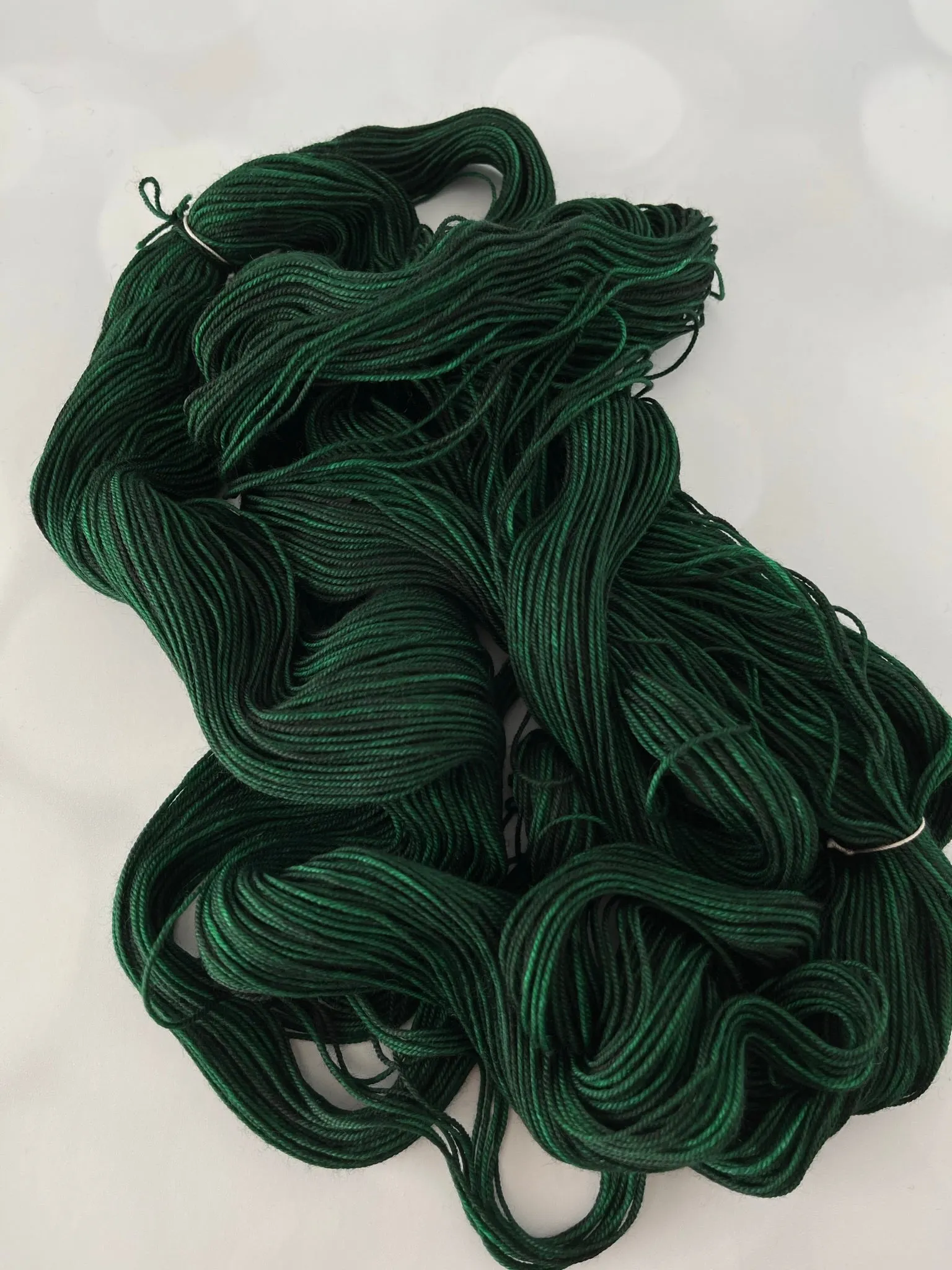 Treasure of the Emerald Isle, Treasured Yak Toes Sock Yarn, emerald green yarn