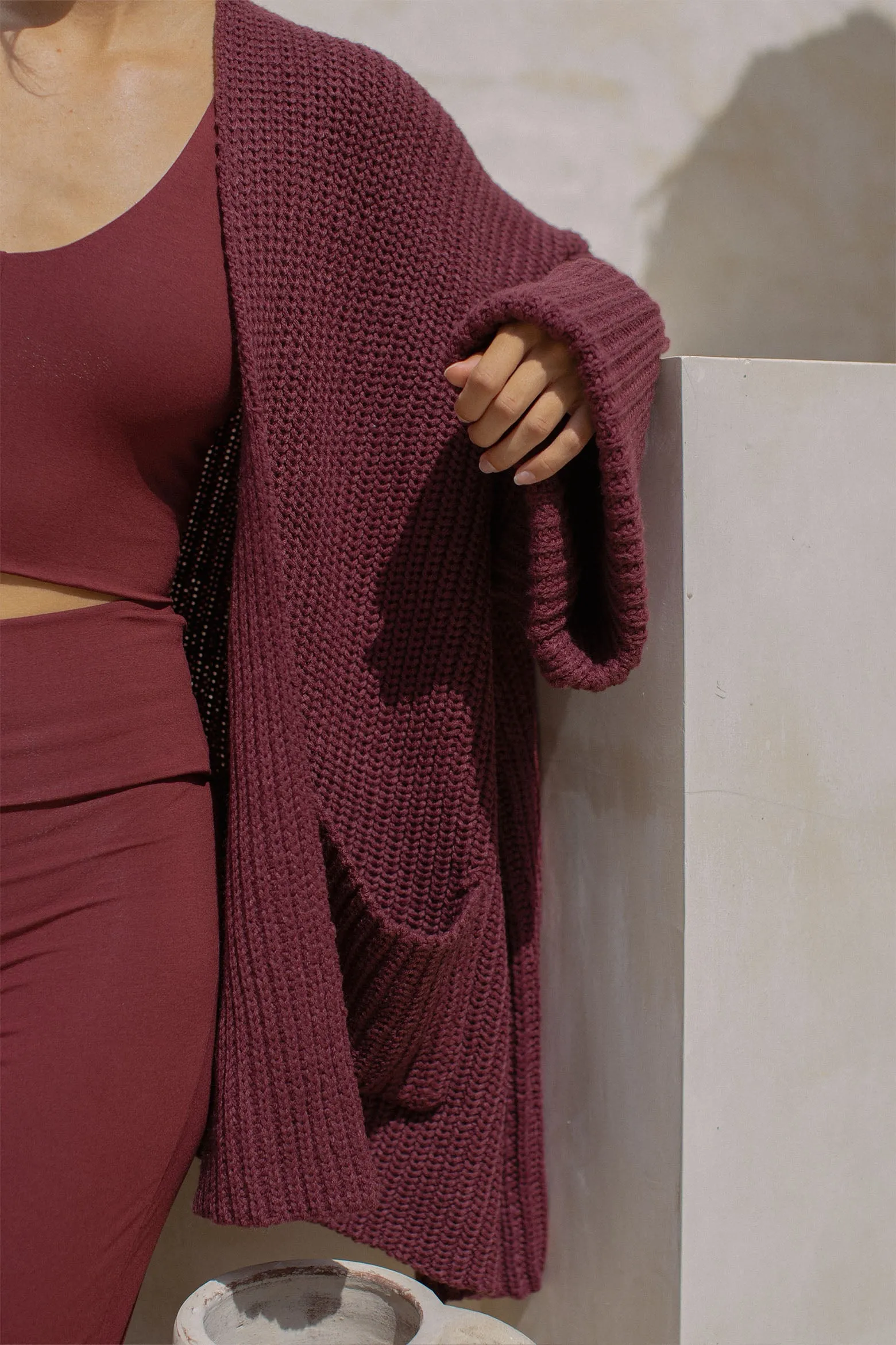 Tuula Poncho Maroon