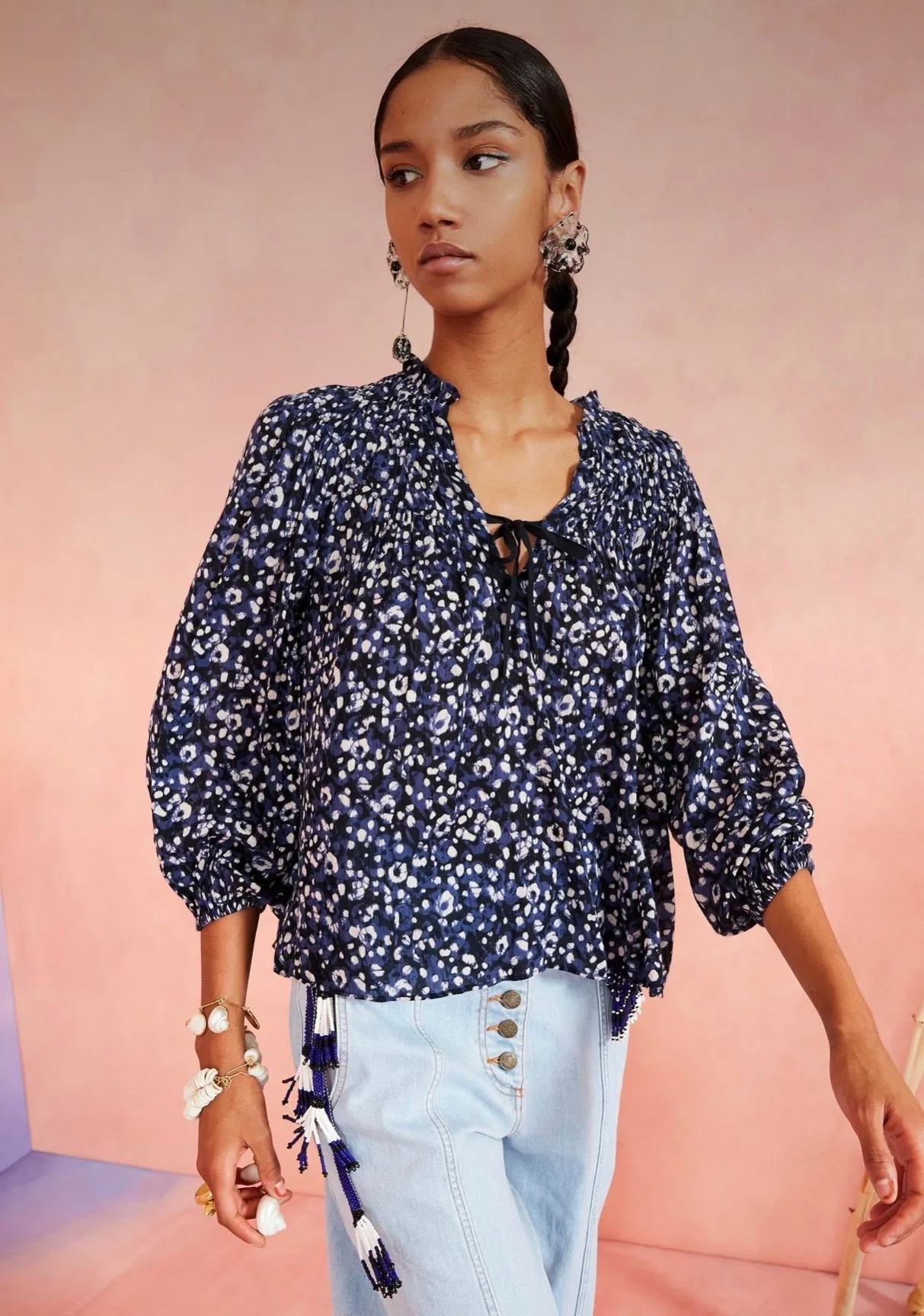 Ulla Johnson - Jamila Blouse in Indigo