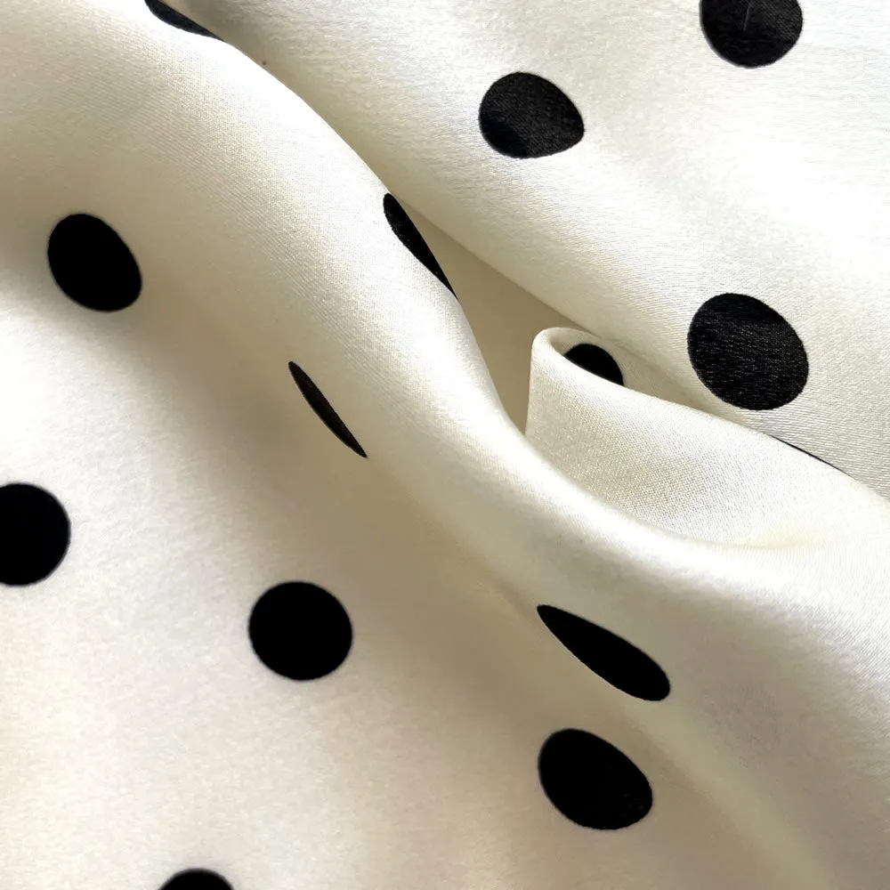 Vintage Polka Dot Silk Bandana Scarf