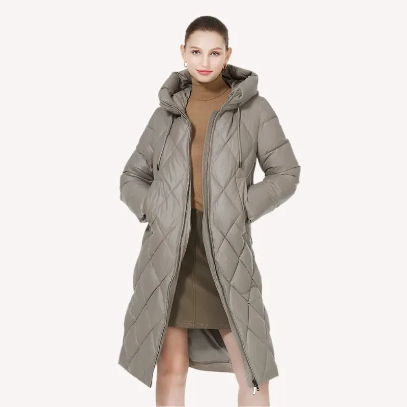 Winter Diamond Slay Quilted Puffer Parka Jacket | Long Puffer Coat | Down Jacket | Parka for women |