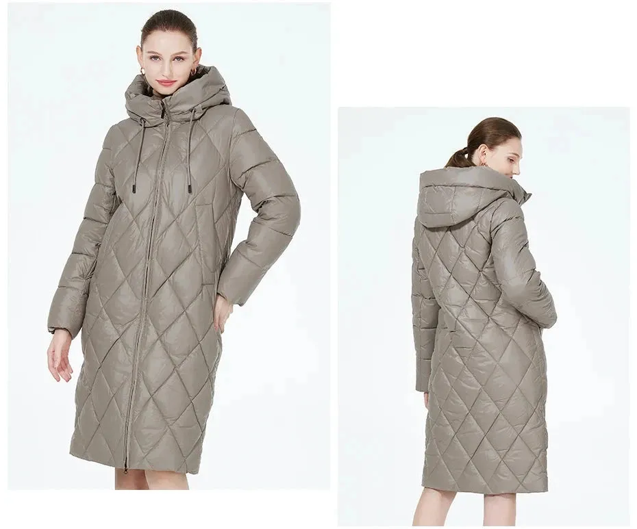 Winter Diamond Slay Quilted Puffer Parka Jacket | Long Puffer Coat | Down Jacket | Parka for women |