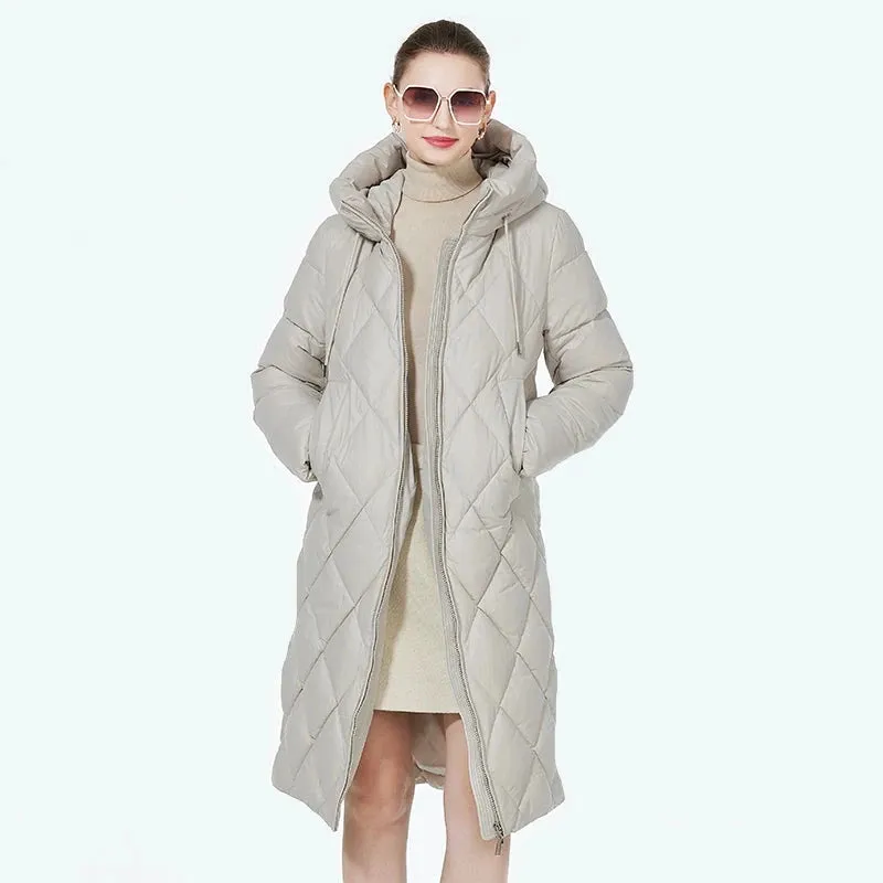 Winter Diamond Slay Quilted Puffer Parka Jacket | Long Puffer Coat | Down Jacket | Parka for women |