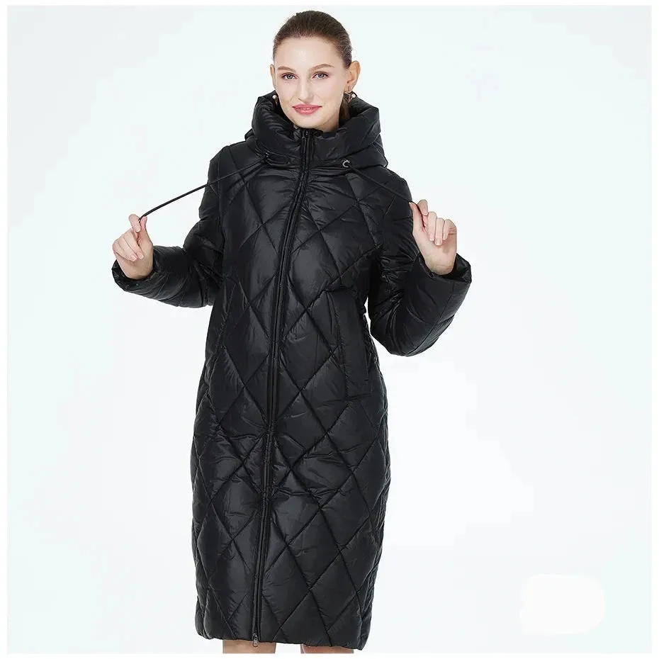 Winter Diamond Slay Quilted Puffer Parka Jacket | Long Puffer Coat | Down Jacket | Parka for women |