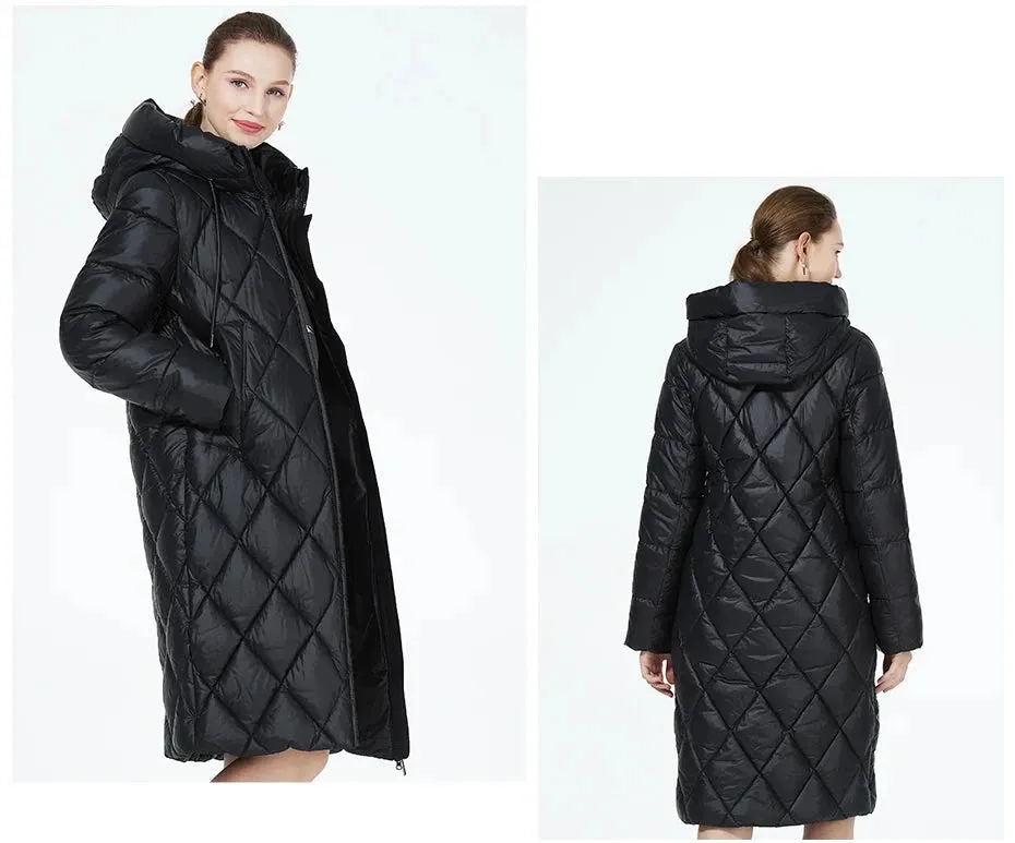 Winter Diamond Slay Quilted Puffer Parka Jacket | Long Puffer Coat | Down Jacket | Parka for women |