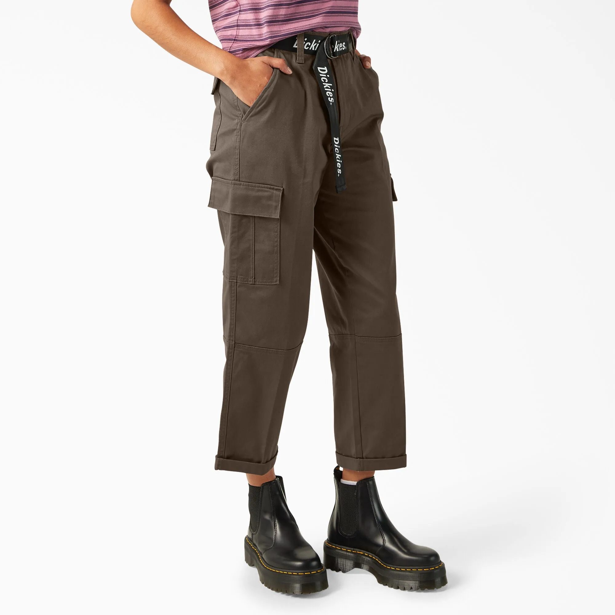 Women's Cropped Cargo Pant - Mushroom