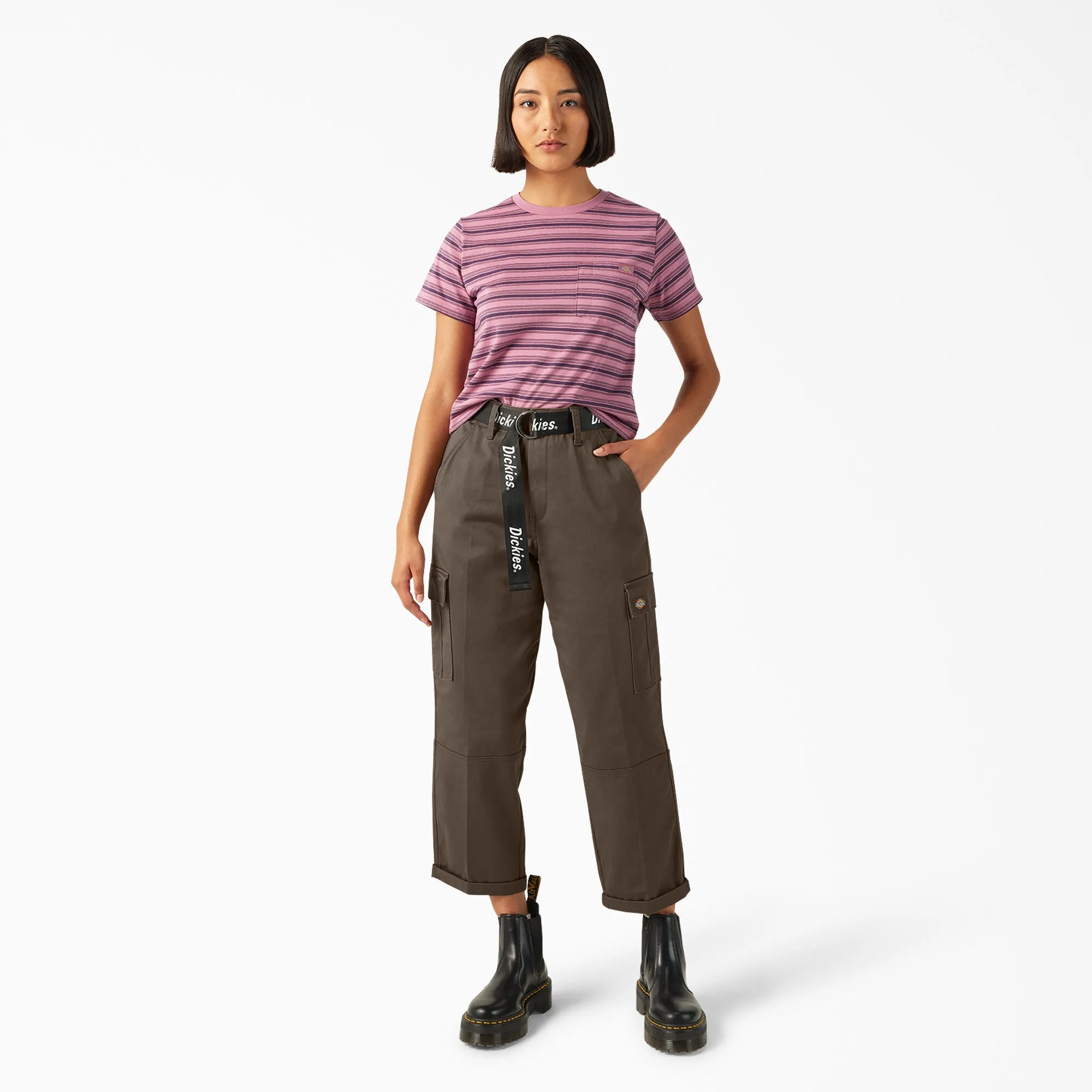 Women's Cropped Cargo Pant - Mushroom