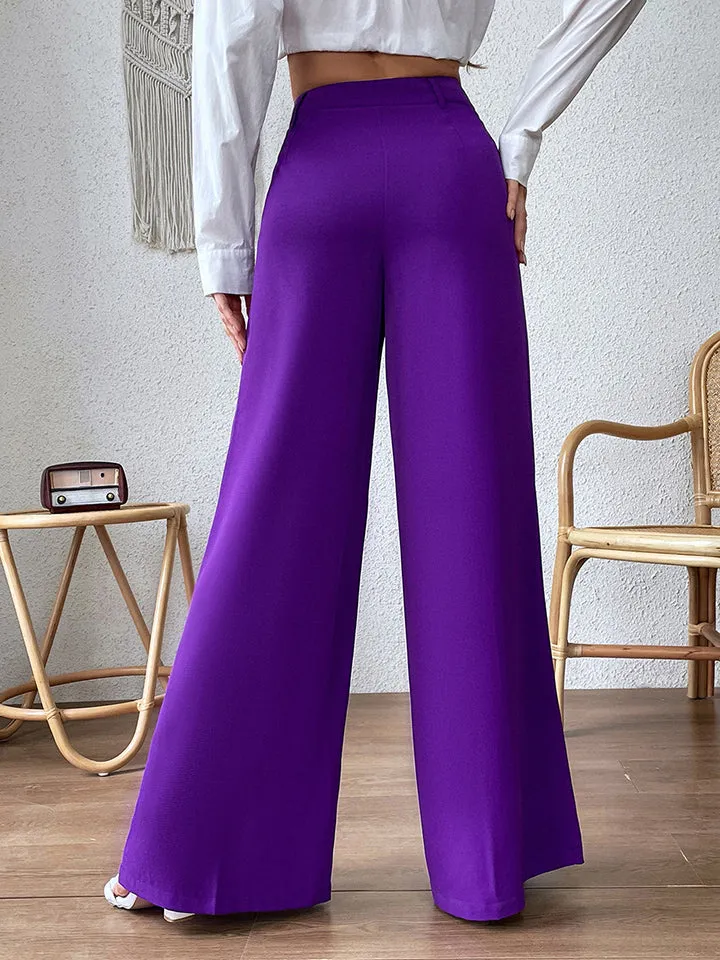 Women's Elegant High-Rise Flared Trousers