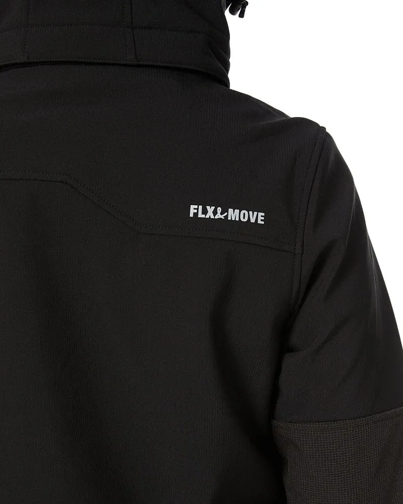 Womens Flex and Move Hooded Soft Shell Jacket - Black