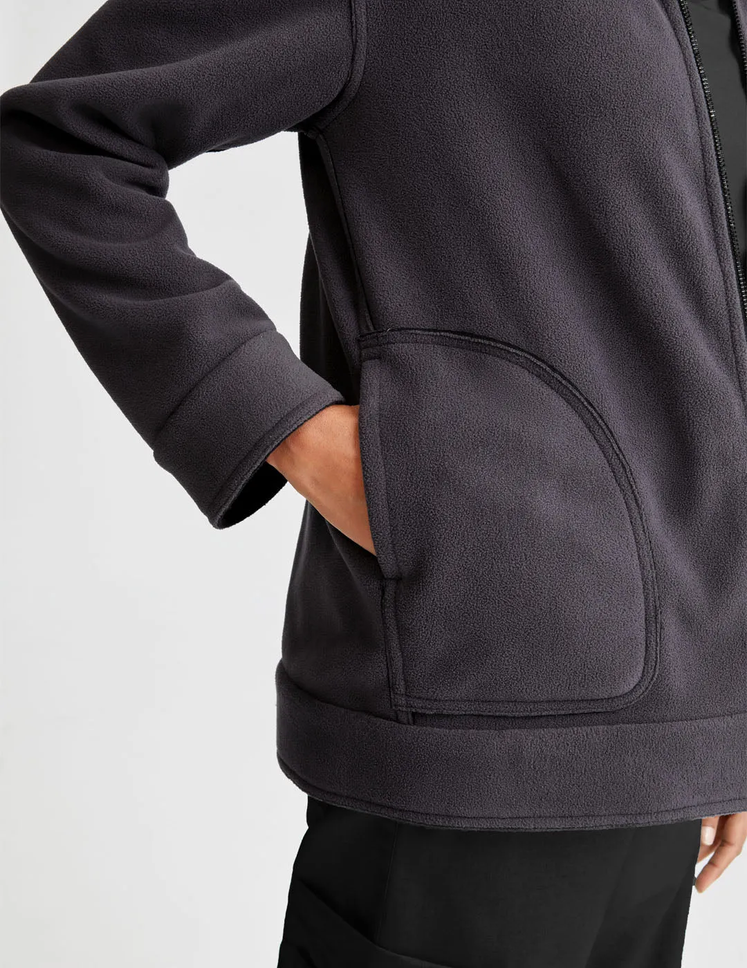 Women's Reversible Fleece Jacket Black