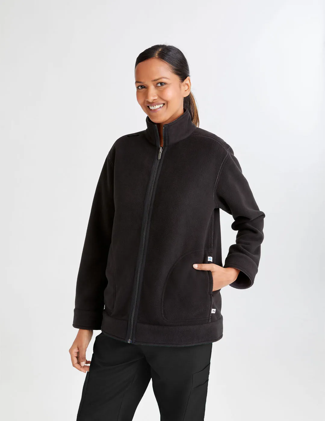 Women's Reversible Fleece Jacket Black