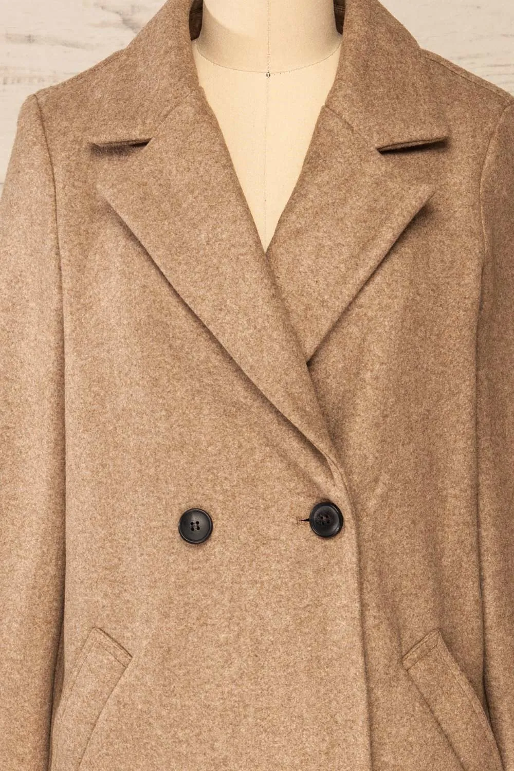 Youri Beige | Buttoned Trench Coat w/ Pockets