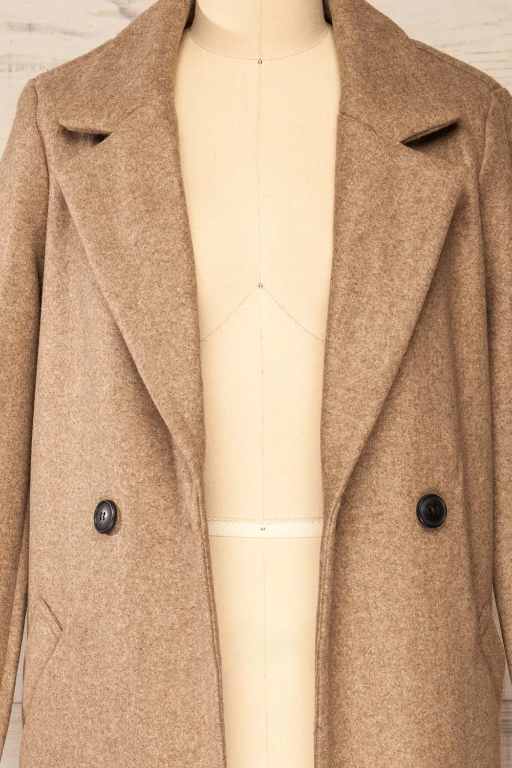 Youri Beige | Buttoned Trench Coat w/ Pockets