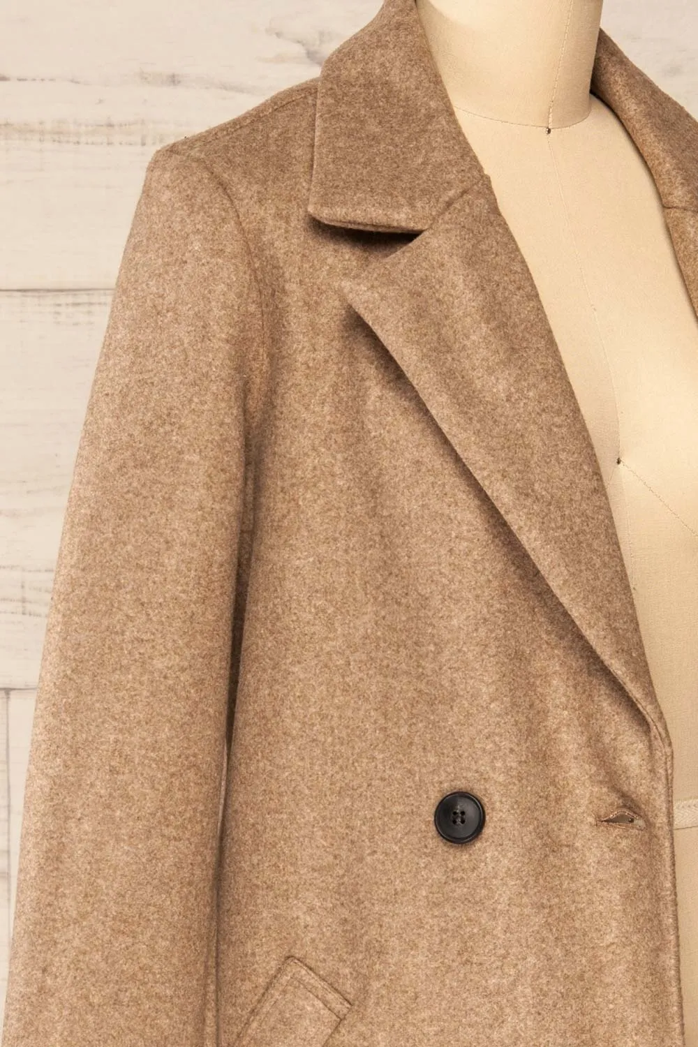 Youri Beige | Buttoned Trench Coat w/ Pockets