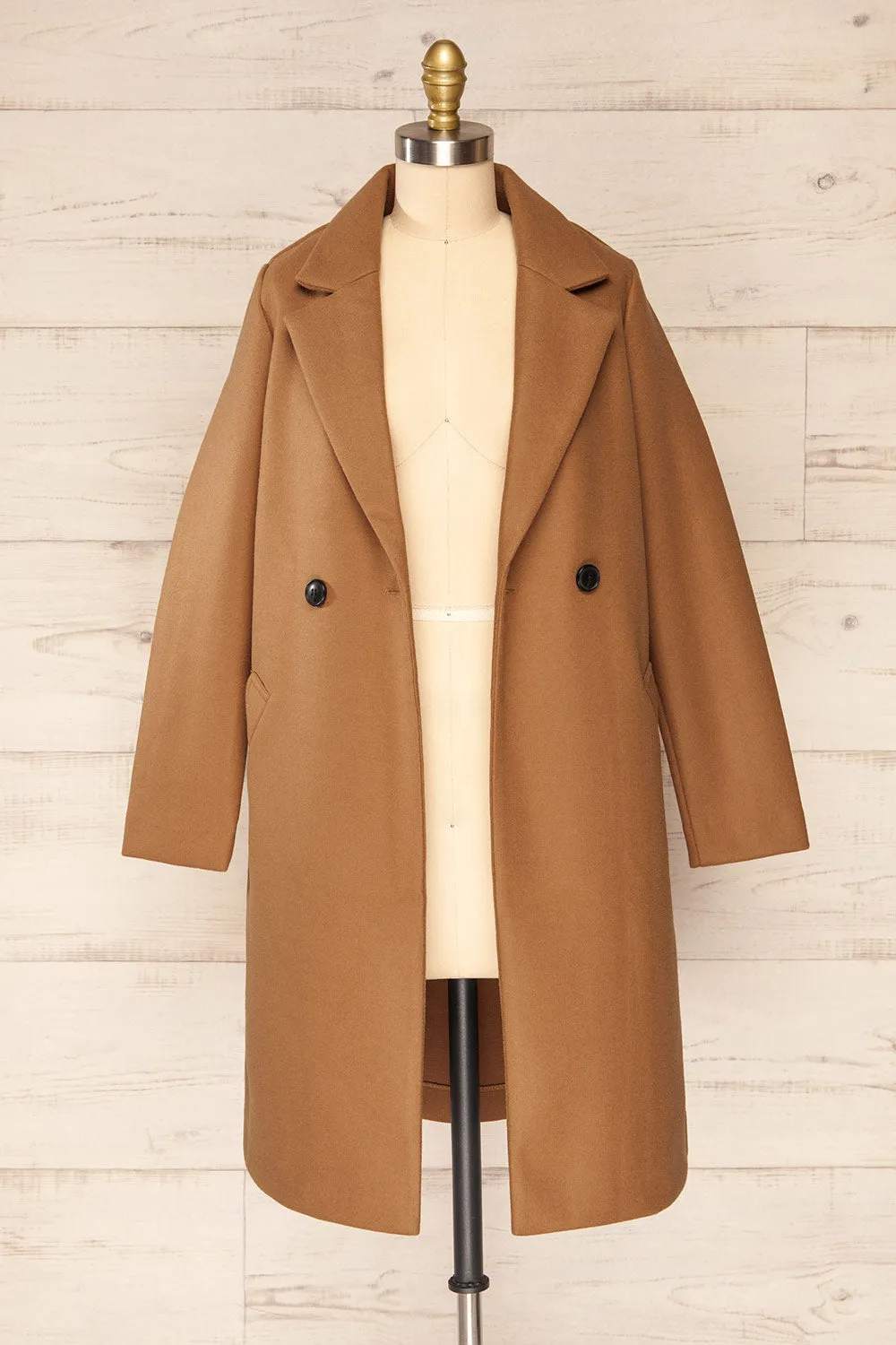 Youri Brown | Buttoned Trench Coat w/ Pockets