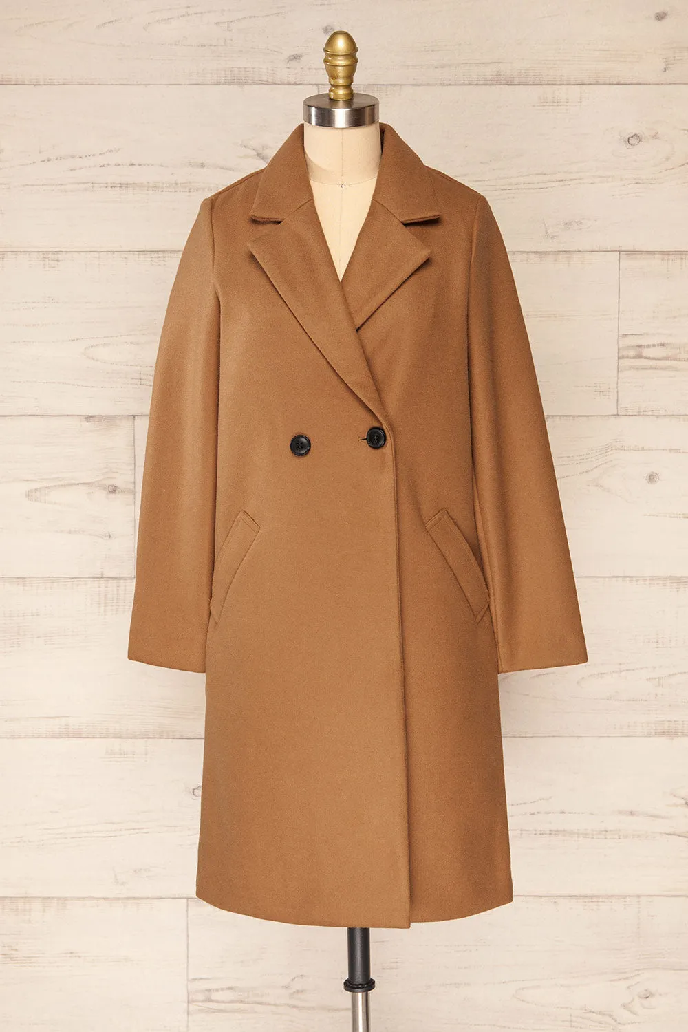 Youri Brown | Buttoned Trench Coat w/ Pockets